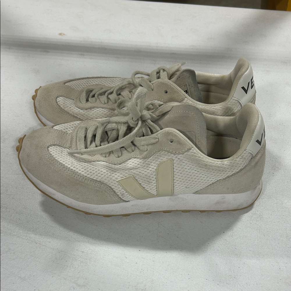Veja Off-White and Cream Sneakers